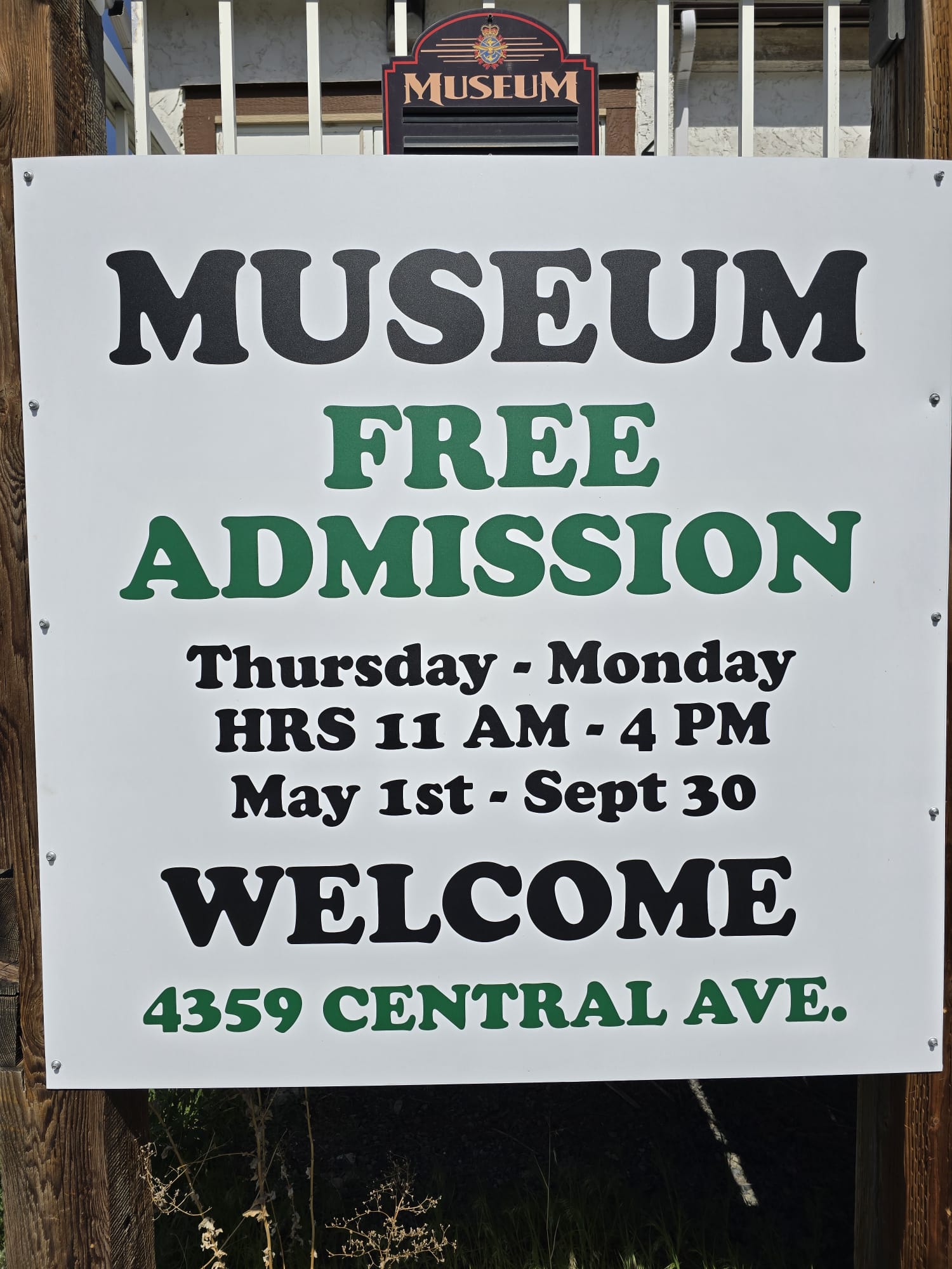 Museum opening May 1st